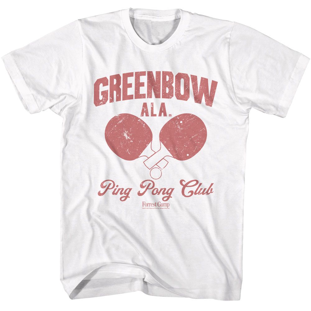 Forrest Gump - Greenbow Ping Pong - American Classics - Solid White Adult Short Sleeve T-Shirt