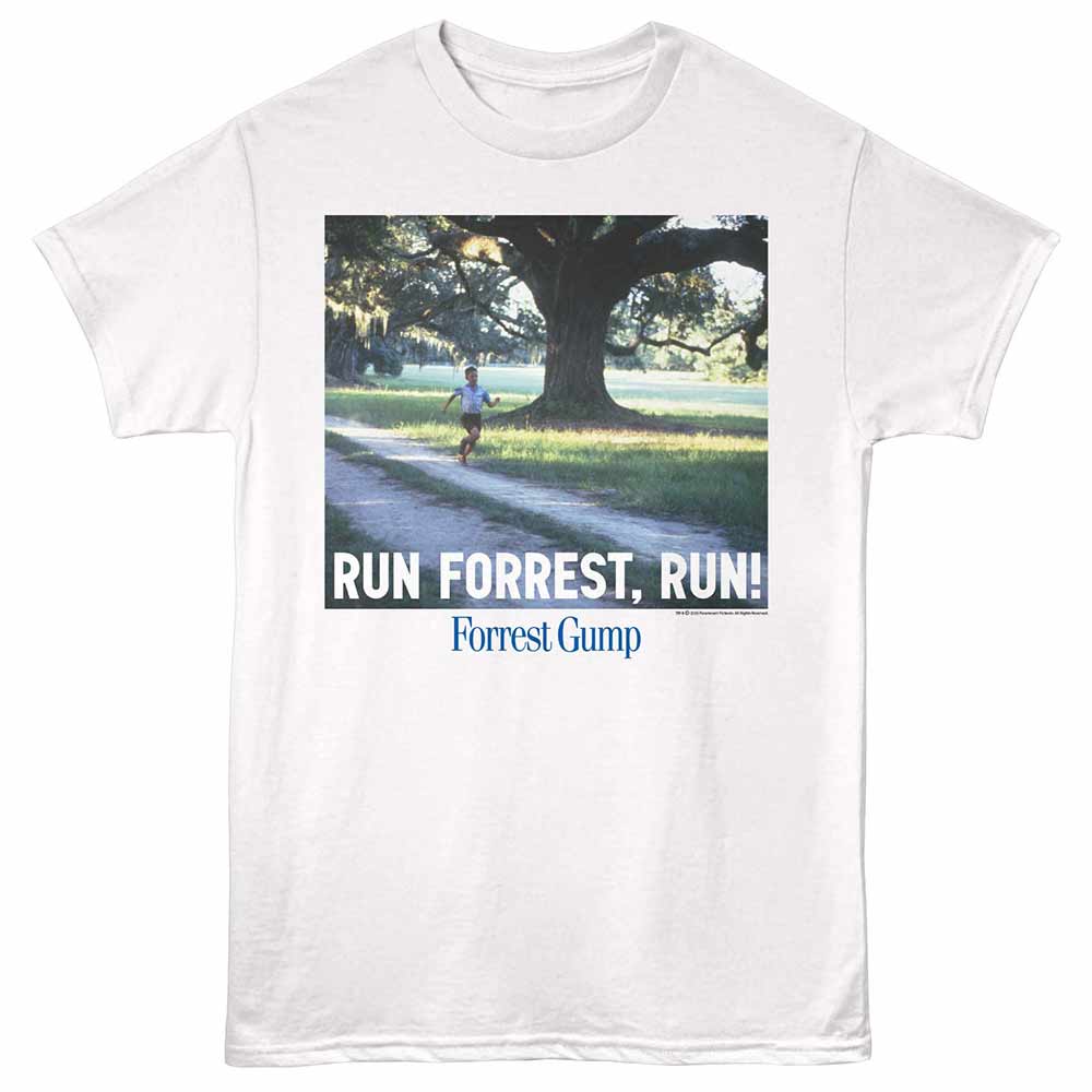 Forrest Gump - Run Forrest - Adult Unisex Short Sleeve T-Shirt - White