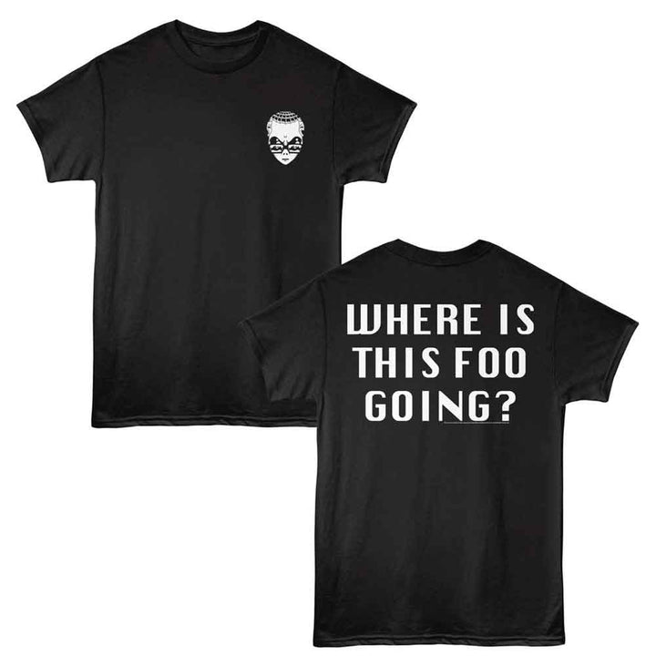 Foos Gone Wild - Where Going - 2-Sided Print Adult Short Sleeve Solid T-Shirt - Black