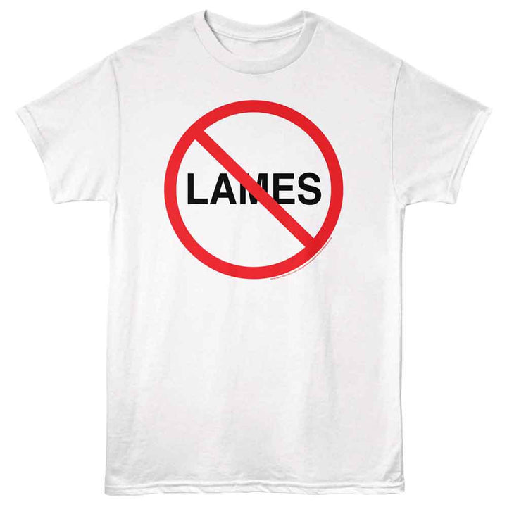 Foos Gone Wild - No Lames - Solid Adult Unisex Short Sleeve T-Shirt - White