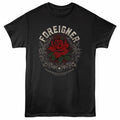 Foreigner - Love Is - Front Print Adult Short Sleeve Solid T-Shirt - Black
