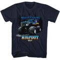 Bigfoot - Truck And Trees - American Classics - Solid Blue Adult Short Sleeve T-Shirt