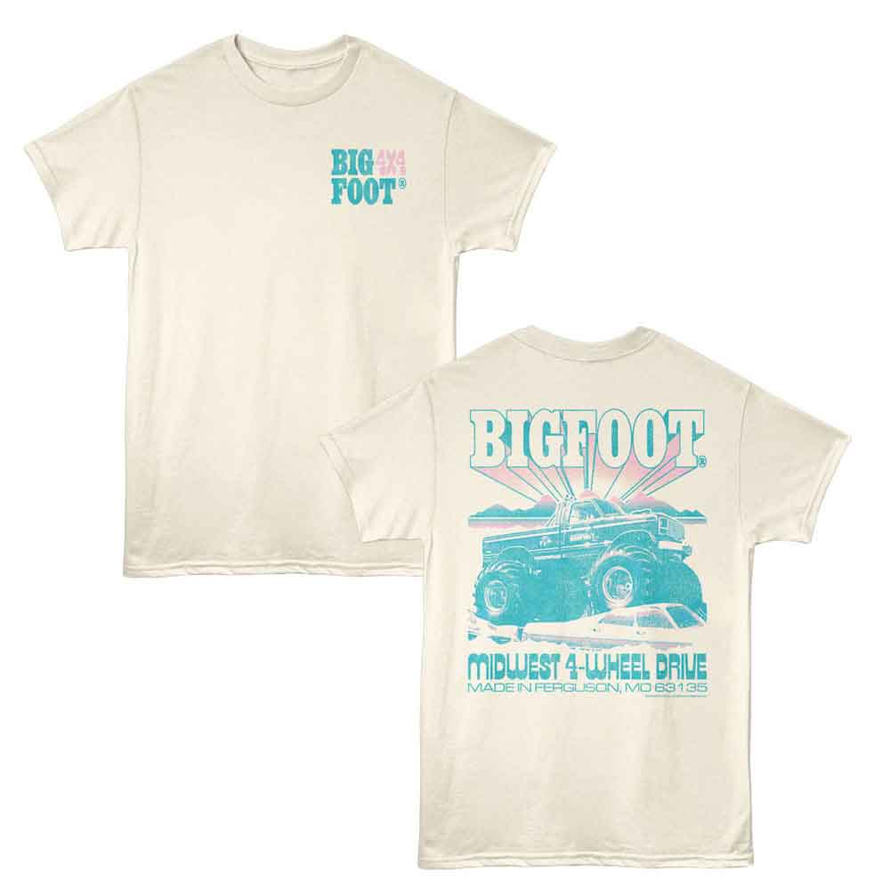 Bigfoot - Midwest 4Wd - American Classics - 2-Sided Print Natural Adult Short Sleeve T-Shirt