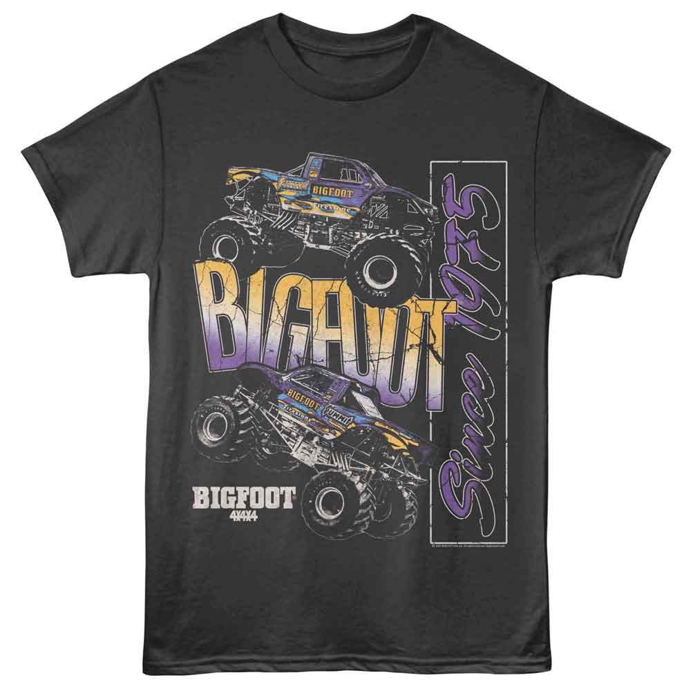 Bigfoot - Two Angles - Licensed Adult Unisex Short Sleeve T-Shirt - Smoke