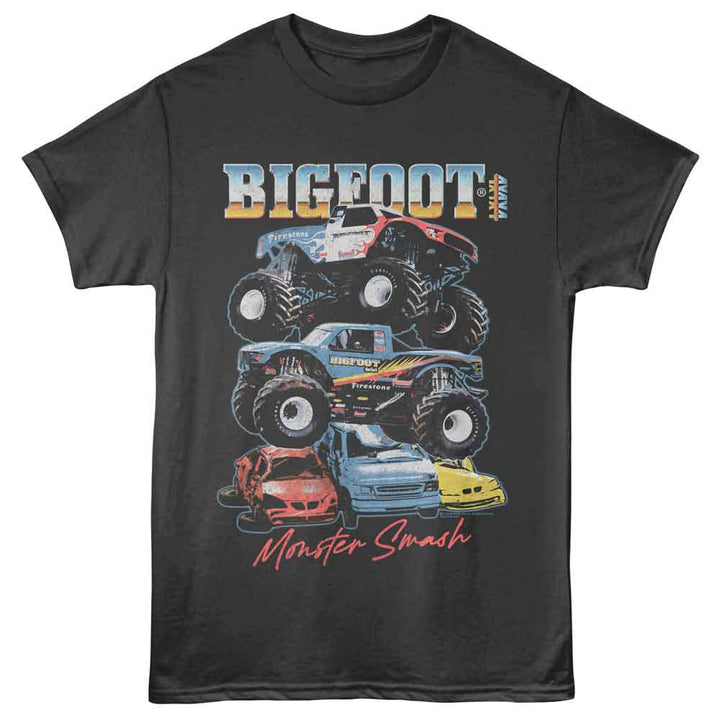 Bigfoot - Truck Stack - Licensed Adult Unisex Short Sleeve T-Shirt - Smoke