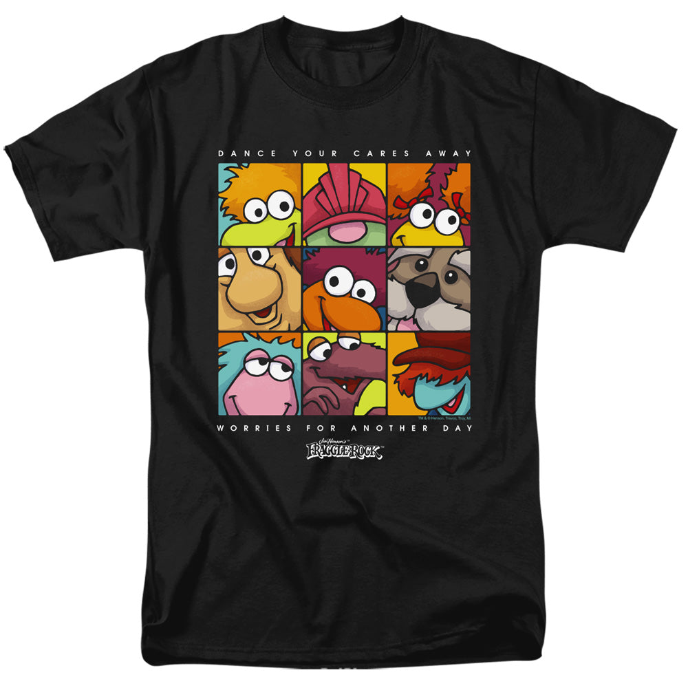 Fraggle Rock - Squared - Adult Unisex Short Sleeve T-Shirt - Black