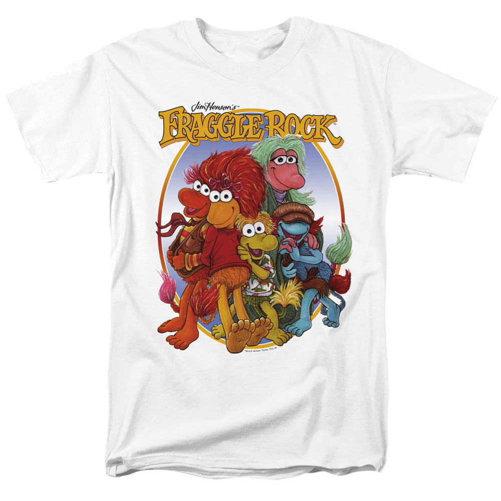 Fraggle Rock - Group Hug - Adult Unisex Short Sleeve T-Shirt - White