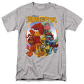 Fraggle Rock - Group Hug - Adult Unisex Short Sleeve T-Shirt - Gray