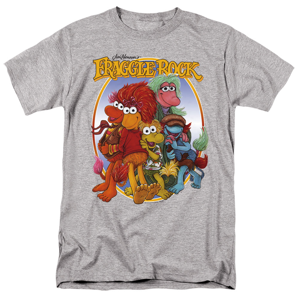 Fraggle Rock - Group Hug - Adult Unisex Short Sleeve T-Shirt - Gray