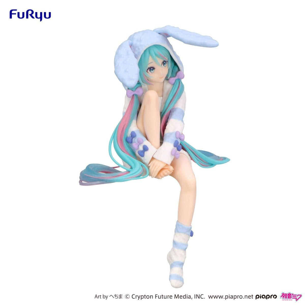 FuRyu - Vocaloid - Hatsune Miku - Noodle Stopper Figure Rabbit Ear Hood Pajama Blue Ver
