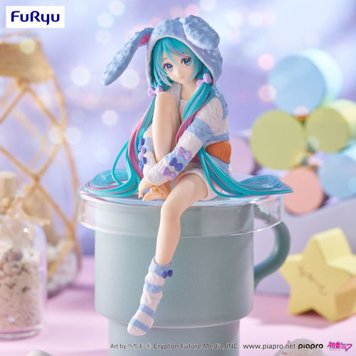 FuRyu - Vocaloid - Hatsune Miku - Noodle Stopper Figure Rabbit Ear Hood Pajama Blue Ver