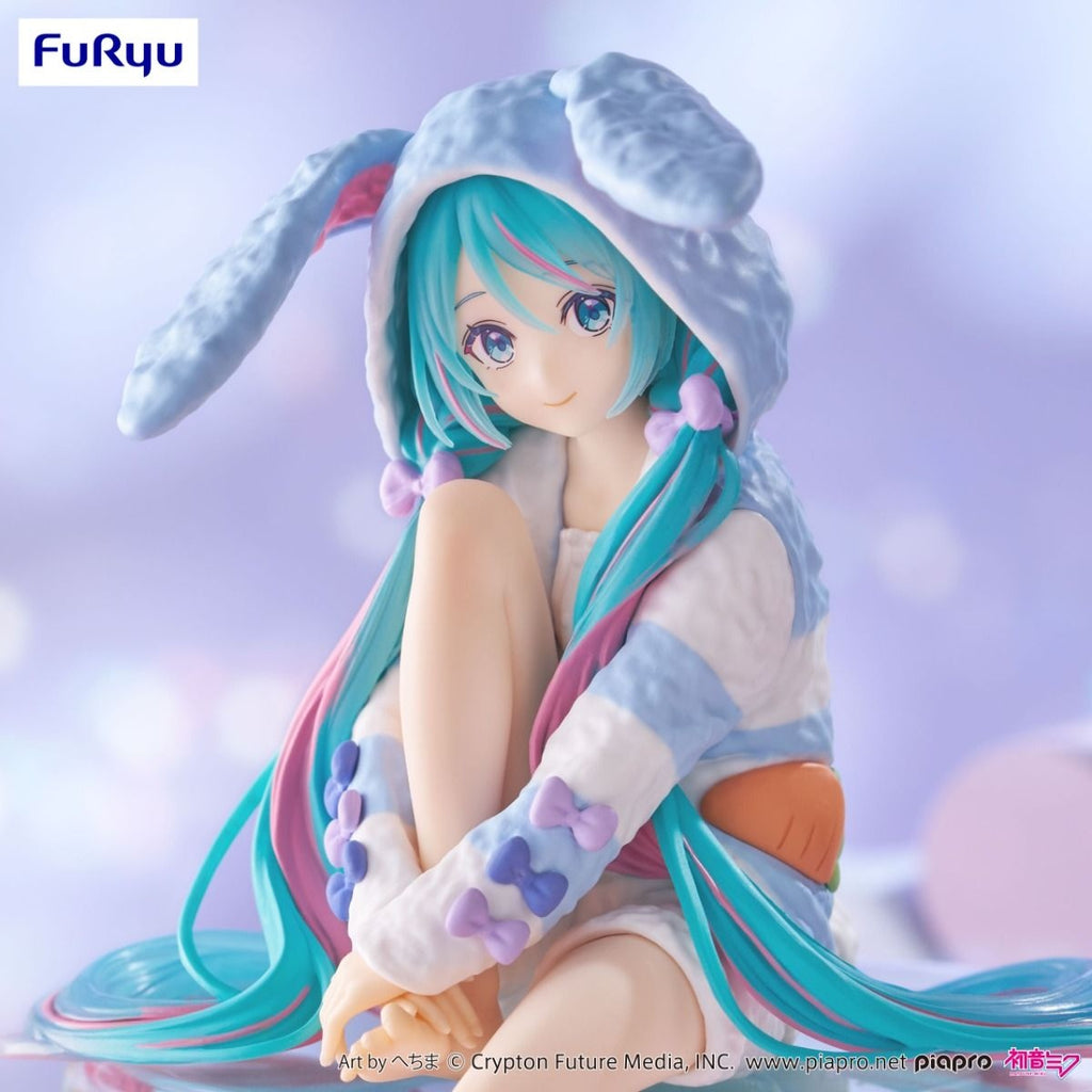 FuRyu - Vocaloid - Hatsune Miku - Noodle Stopper Figure Rabbit Ear Hood Pajama Blue Ver