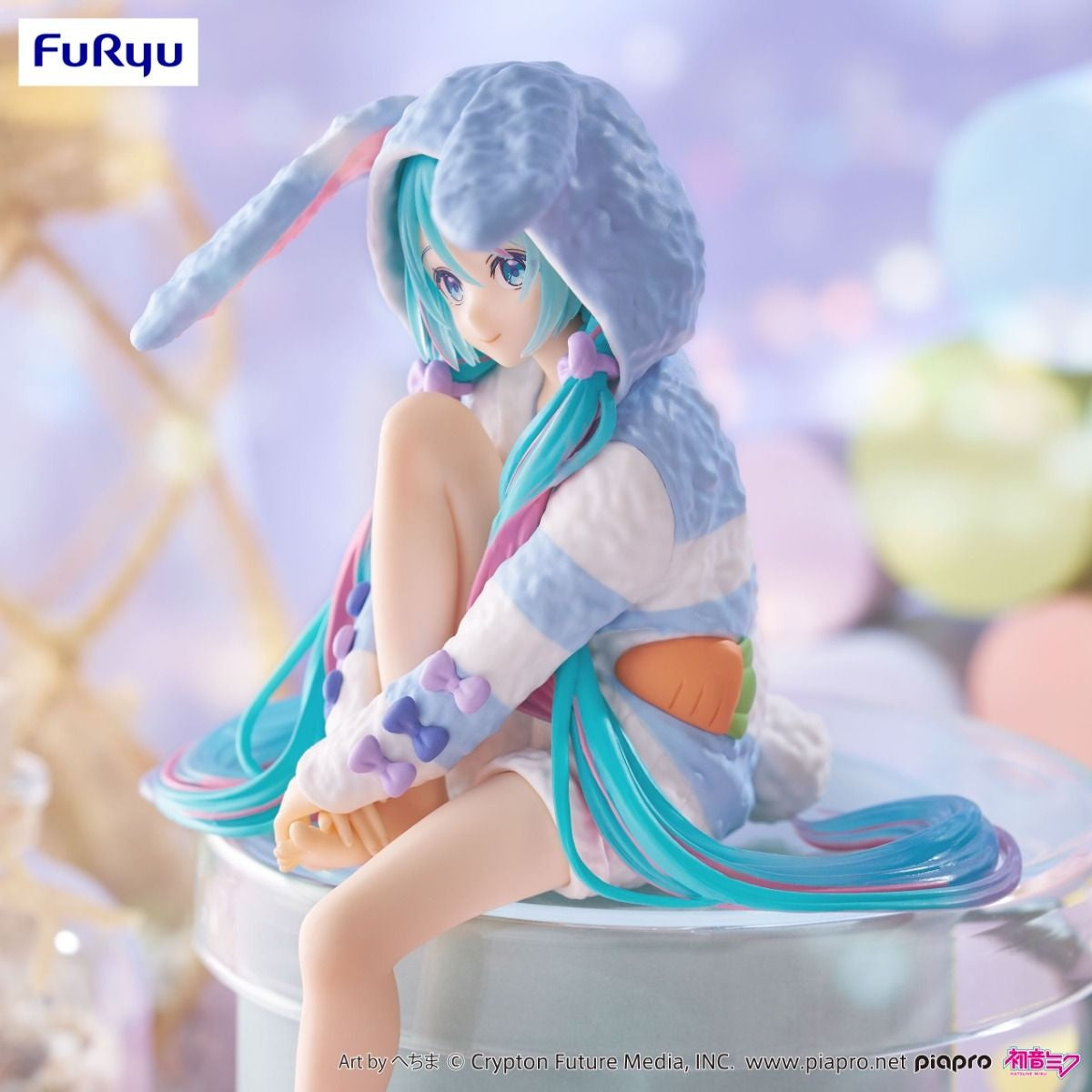 FuRyu - Vocaloid - Hatsune Miku - Noodle Stopper Figure Rabbit Ear Hood Pajama Blue Ver