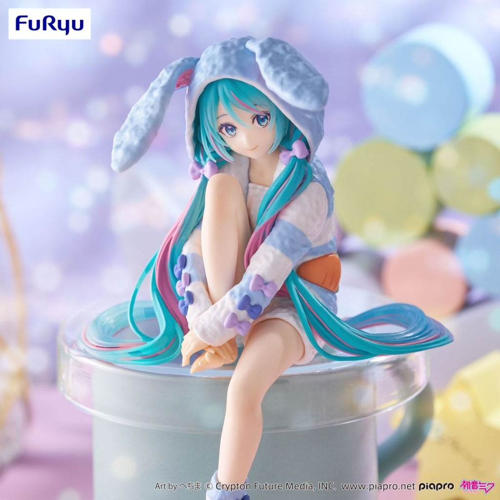 FuRyu - Vocaloid - Hatsune Miku - Noodle Stopper Figure Rabbit Ear Hood Pajama Blue Ver