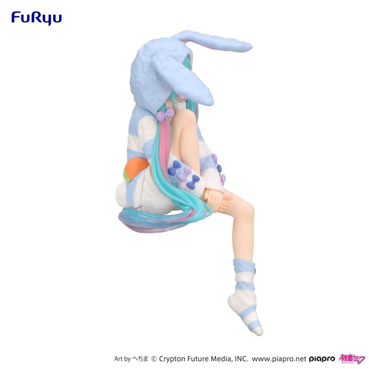 FuRyu - Vocaloid - Hatsune Miku - Noodle Stopper Figure Rabbit Ear Hood Pajama Blue Ver