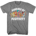 Fraggle Rock - Powered By Positivity - American Classics - Solid Gray Adult Short Sleeve T-Shirt