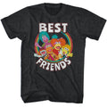 Fraggle Rock - Best Friends - American Classics - Heather Black Adult Short Sleeve T-Shirt