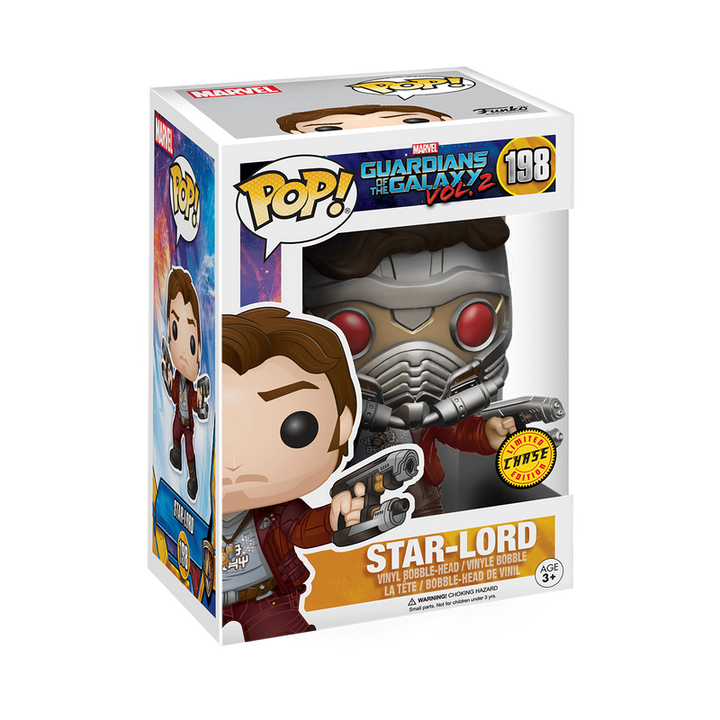 Funko Pop! Marvel: Guardians of the Galaxy Volume 2 - Star-Lord with Mask Chase #198