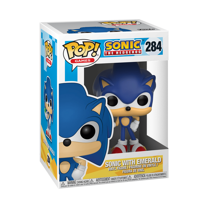 Funko Pop! Games: Sonic The Hedgehog - Sonic with Emerald #284