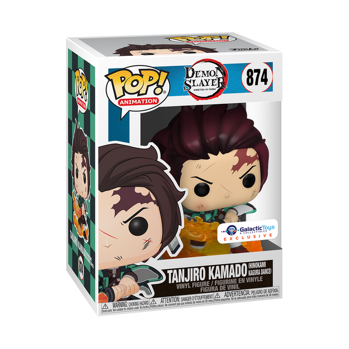 Funko Pop! Animation: Demon Slayer - Tanjiro Kamado Hinokami Kagura Dance Galactic Toys Exclusive