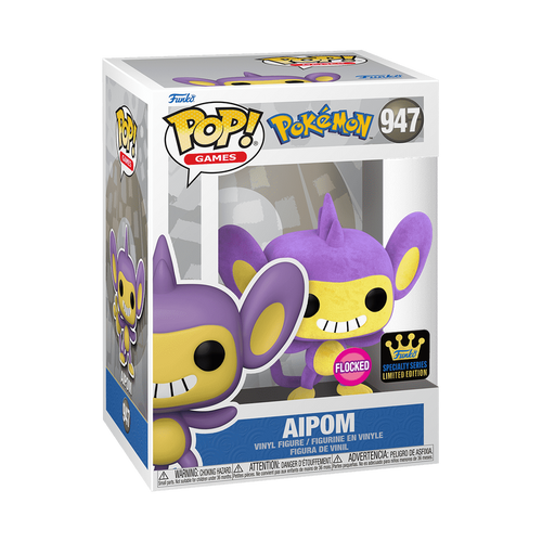 Funko Pop! Games: Pokémon - Aipom Flocked #947 Specialty Series
