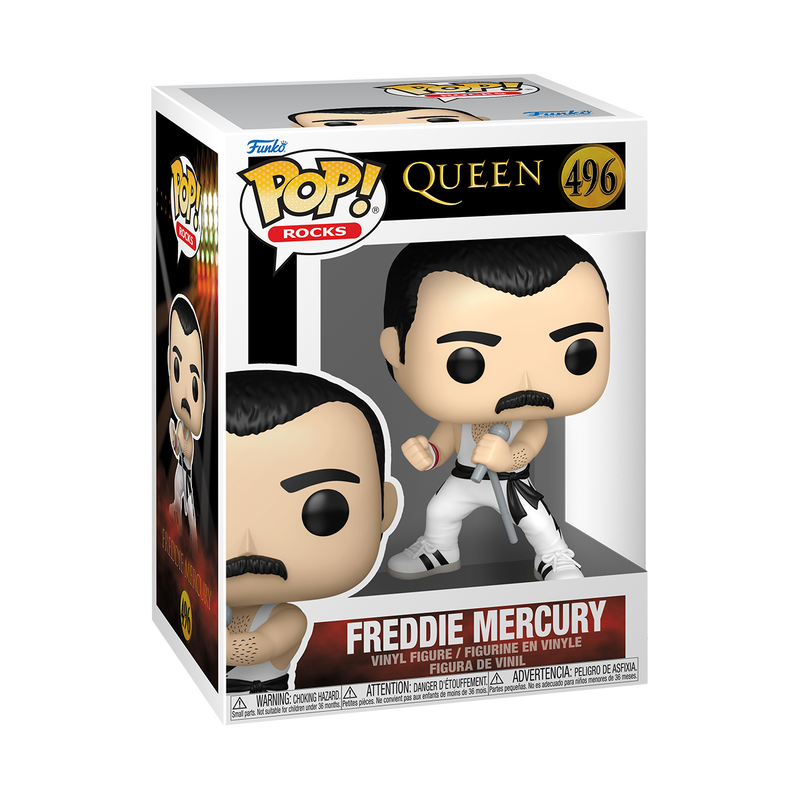 Funko Pop! Rocks: Queen - Freddie Mercury White Singlet #496