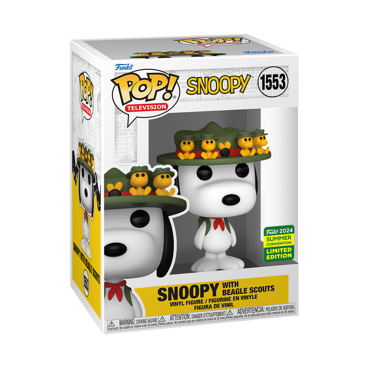 Funko Pop! Television: Snoopy - Snoopy With Beagle Scouts #1553 2024 Summer Convention