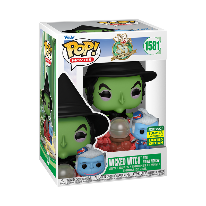 Funko Pop! & Buddy Movies: The Wizard of Oz 85th Anniversary - Wicked Witch With Winged Monkey #1581 2024 Summer Convention