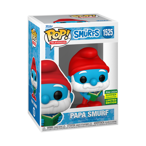 Funko Pop! Television: The Smurfs - Papa Smurf With Magic Book #1525 2024 Summer Convention