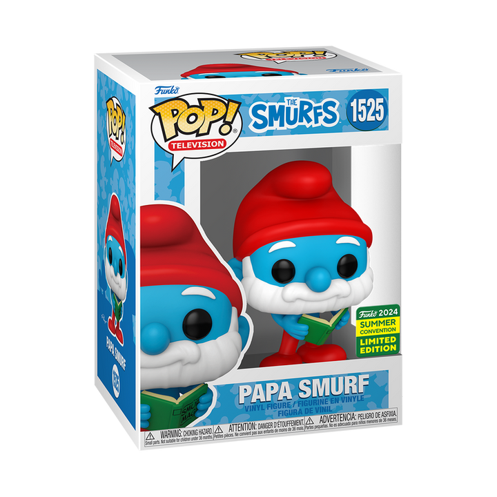 Funko Pop! Television: The Smurfs - Papa Smurf With Magic Book #1525 2024 Summer Convention