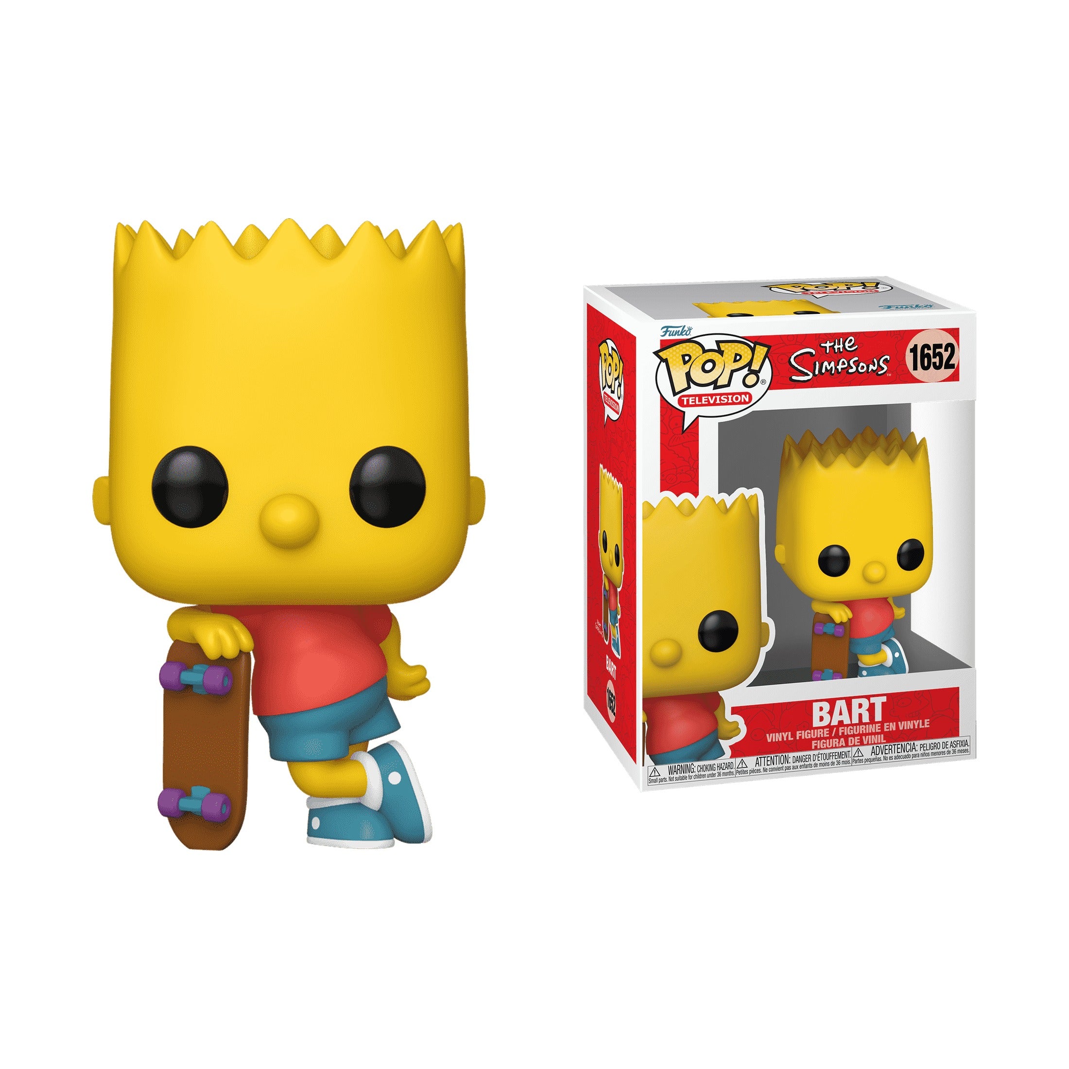 Funko Pop! Animation: The Simpsons - Bart Simpson with Skateboard #1652