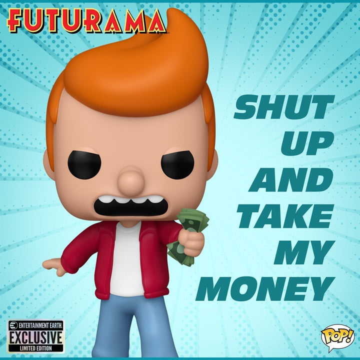 Funko Pop! Animation: Futurama - Philip J. Fry Meme #1782 Entertainment Earth Exclusive