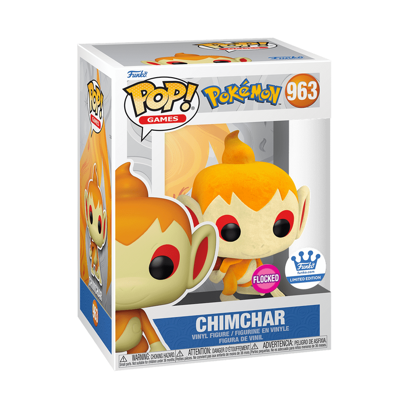 Funko Pop! Games: Pokemon - Chimchar Flocked #963 Shop Exclusive