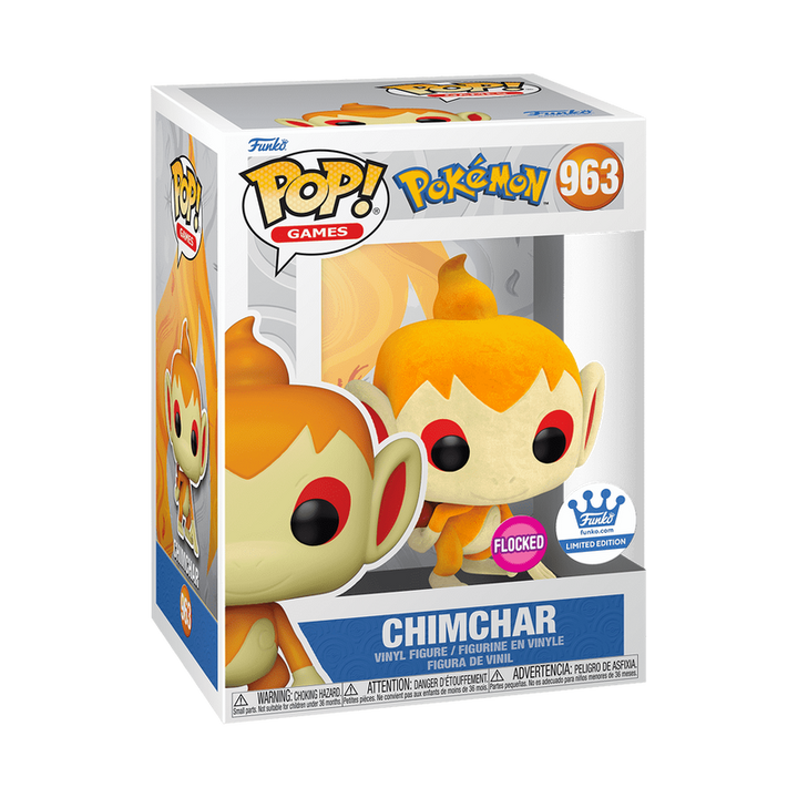 Funko Pop! Games: Pokemon - Chimchar Flocked #963 Shop Exclusive