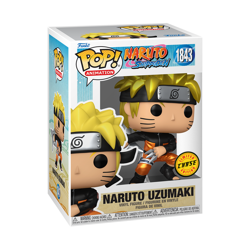 Funko Pop! Animation: Naruto: Shippuden - Naruto Uzumaki with Shuriken Metallic Chase #1843