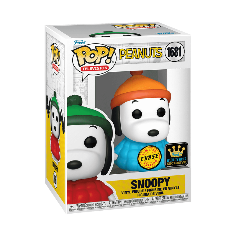 Funko Pop! Television: Peanuts - Snoopy in Blue Puffer Jacket #1681 Chase Specialty Series Exclusive