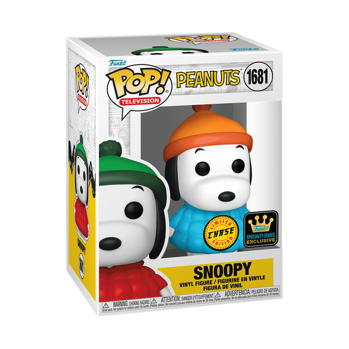 Funko Pop! Television: Peanuts - Snoopy in Blue Puffer Jacket #1681 Chase Specialty Series Exclusive