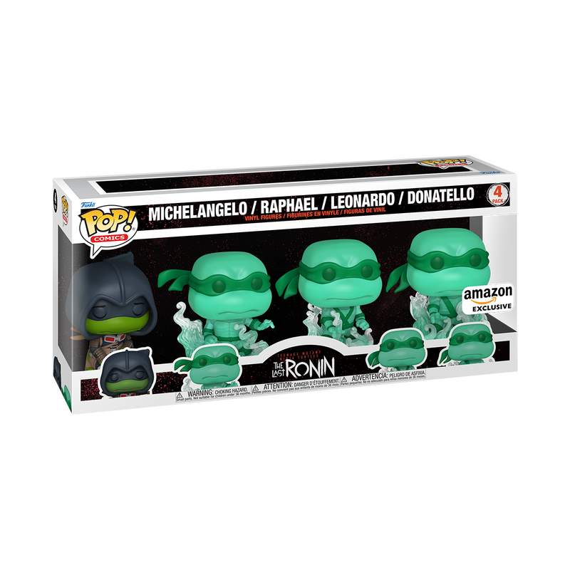 Funko Pop! Comics: Teenage Mutant Ninja Turtles: The Last Ronin - Michelangelo Raphael Leonardo Donatello 4-Pack Amazon Exclusive