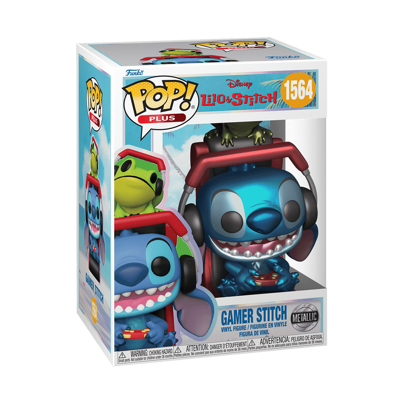 Funko Pop! Plus Disney: Lilo & Stitch - Gamer Stitch Metallic #1564