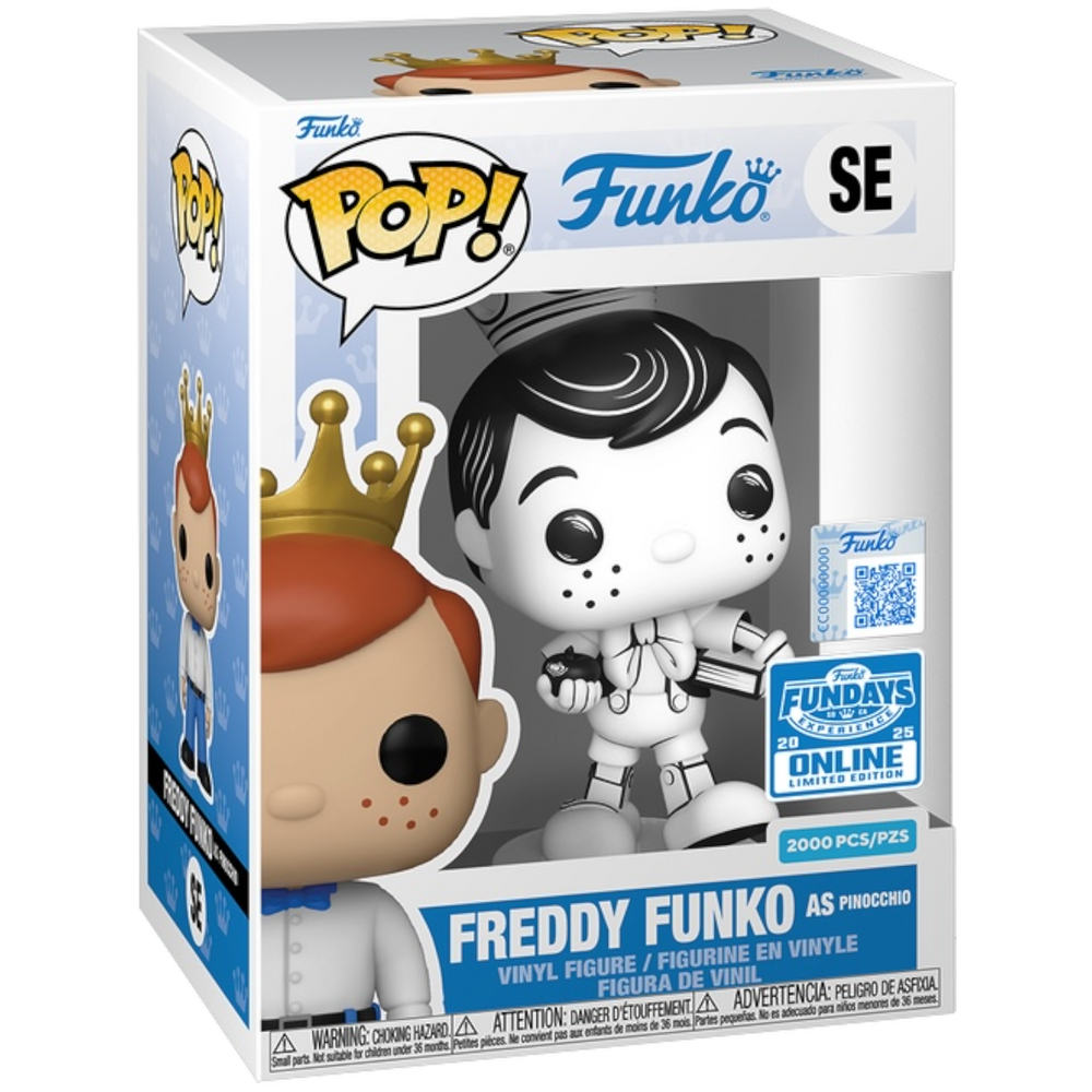 Funko Pop! Disney - Freddy Funko as Pinocchio Black & White #SE FunDays 2025 Online Limited Edition