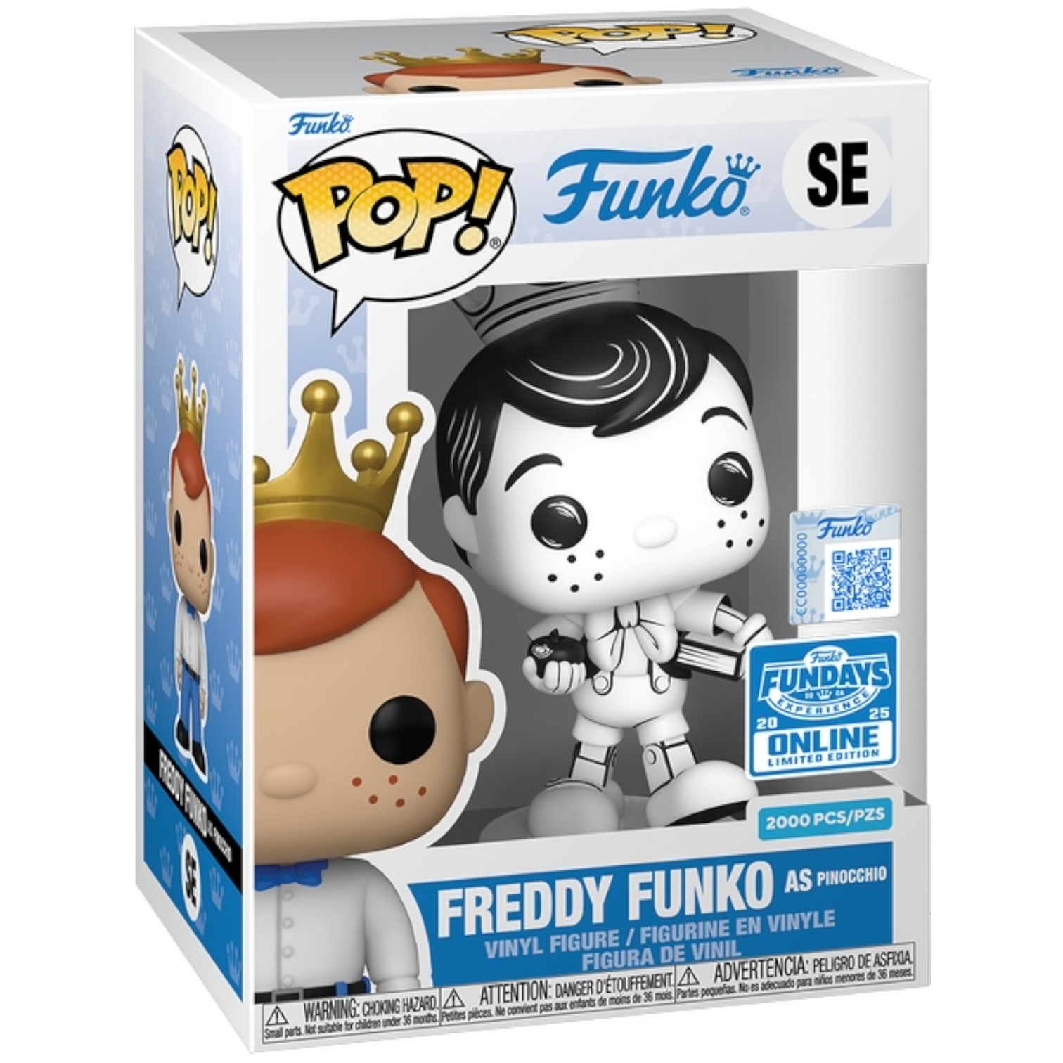 Funko Pop! Disney - Freddy Funko as Pinocchio Black & White #SE FunDays 2025 Online Limited Edition