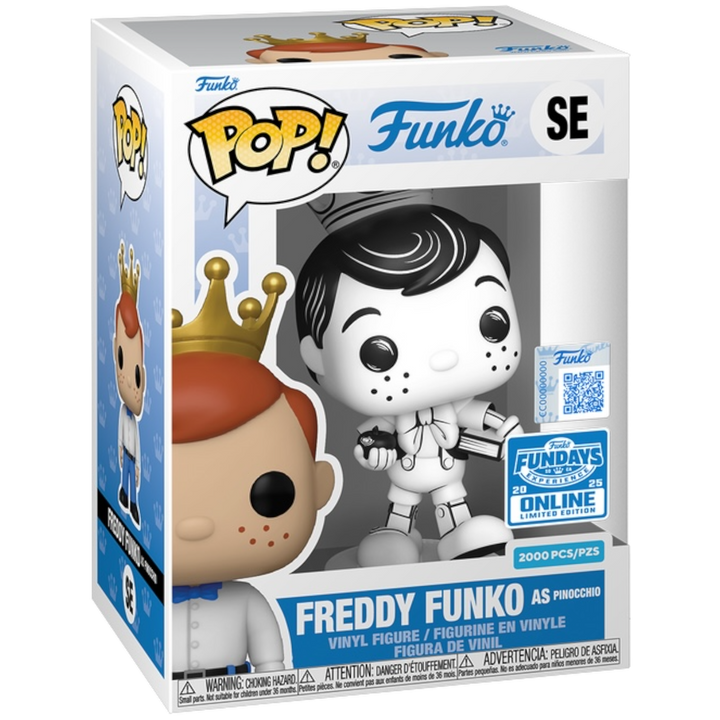 Funko Pop! Disney - Freddy Funko as Pinocchio Black & White #SE FunDays 2025 Online Limited Edition
