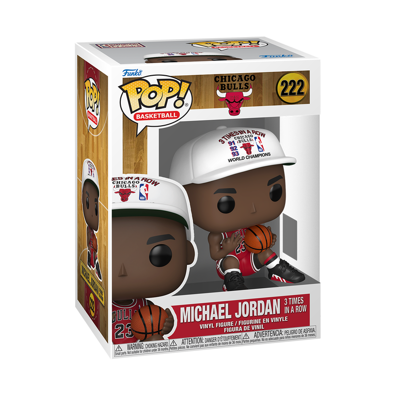 Funko Pop! Basketball NBA: Chicago Bulls - Michael Jordan 3 Times in a Row #222
