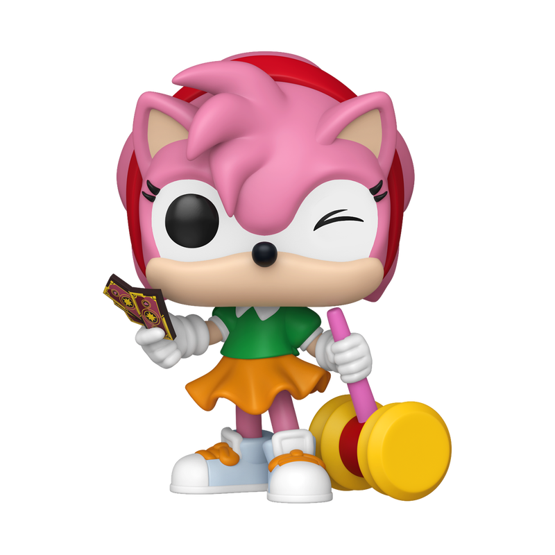 Funko Pop! Games: Sonic the Hedgehog - Amy Rose with Piko Hammer & Cards #1171 Chase