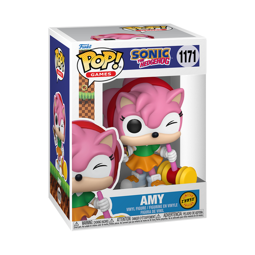 Funko Pop! Games: Sonic the Hedgehog - Amy Rose with Piko Hammer & Cards #1171 Chase
