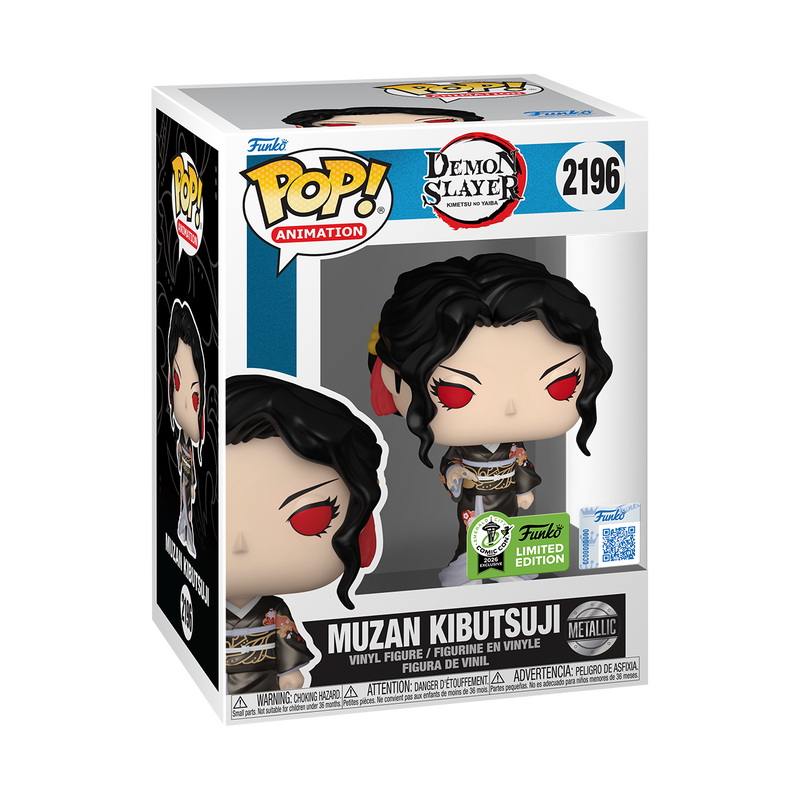 Funko Pop! Animation: Demon Slayer: Kimetsu no Yaiba - Muzan Kibutsuji #2196 Metallic Convention Exclusive