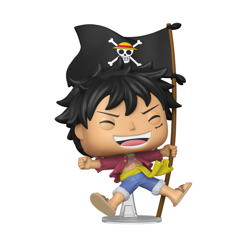 Funko Pop! Animation: One Piece - Monkey D. Luffy with Flag #2214 Entertainment Earth Exclusive