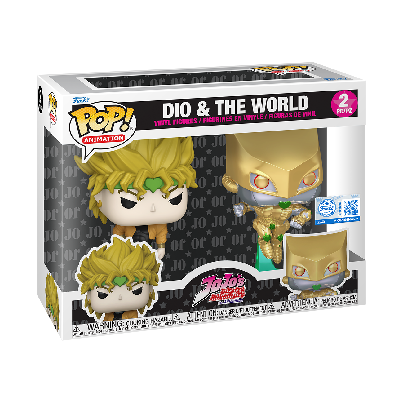 Funko Pop! Animation: JoJo's Bizarre Adventure - DIO & The World 2-Pack Funko Exclusive