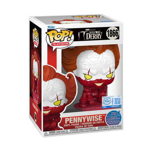Funko Pop! Television: IT: Welcome to Derry - Pennywise Shelf Sitter #1866 Entertainment Earth Exclusive