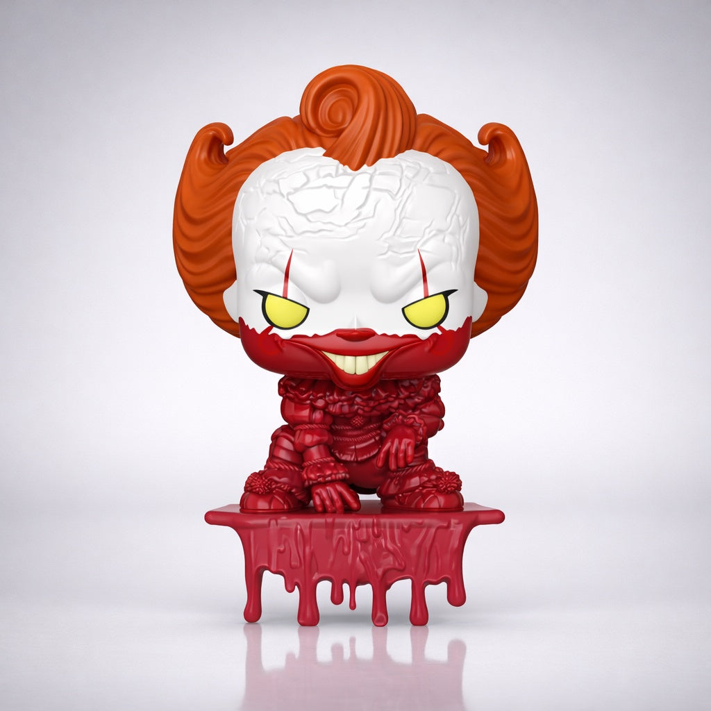 Funko Pop! Television: IT: Welcome to Derry - Pennywise Shelf Sitter #1866 Entertainment Earth Exclusive